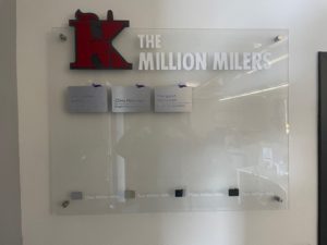 Million Milers placard at Idaho Falls, ID