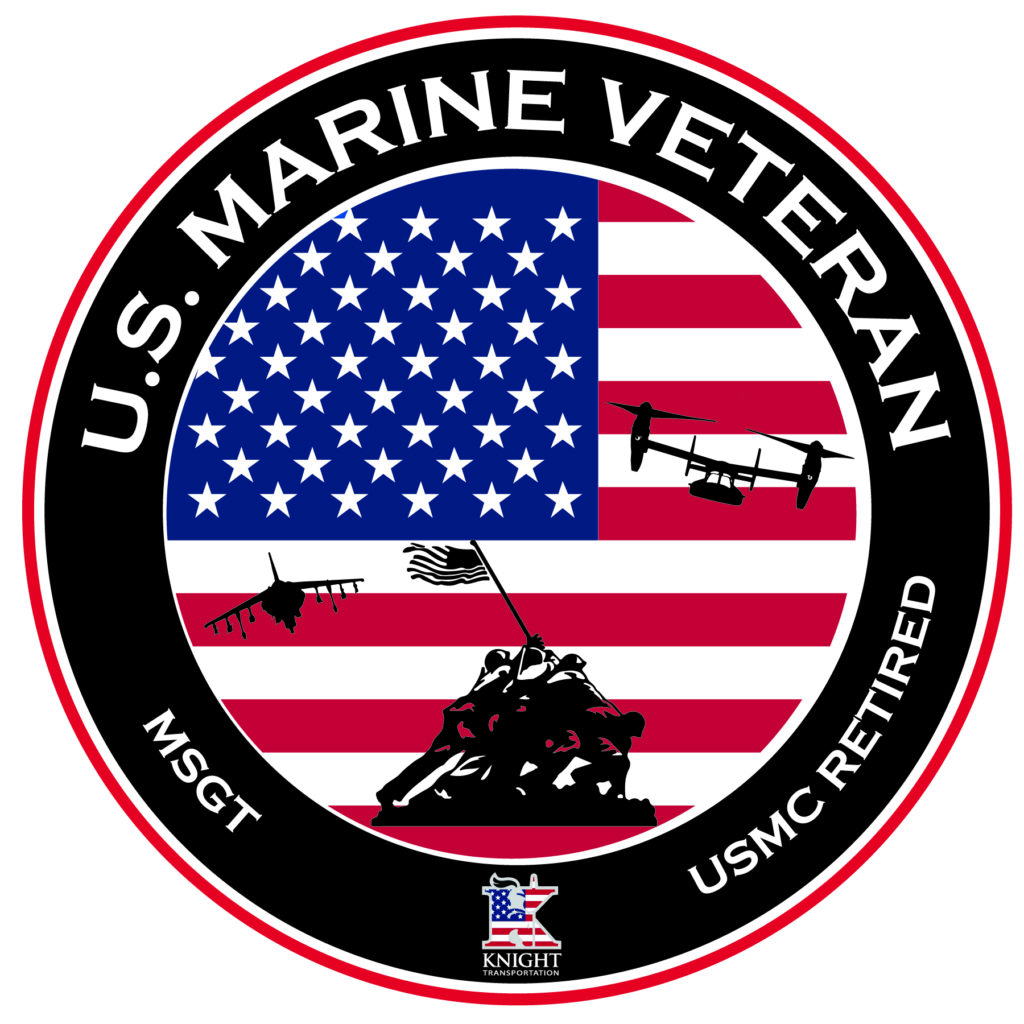 Marine Veteran Circle Sticker without name