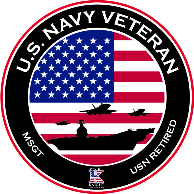 Navy Veteran Circle Sticker without name